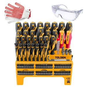 Set Tolsen Destornilladores Cromo Vanadio 100 Piezas - Sc -