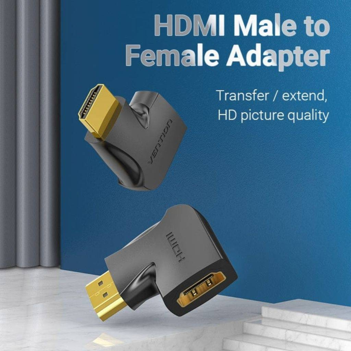 Adaptador Vention Hdmi 270° Vertical Flat Macho Hembra Aiqb0 - Imagen 3