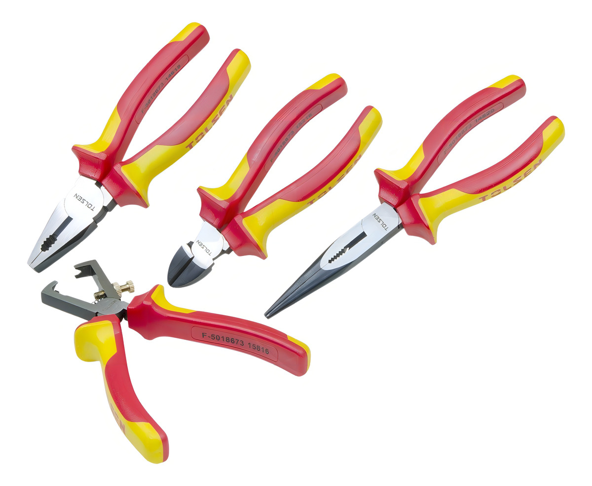Alicates Aislados Tolsen 160mm 180mm 200mm Set 4 Piezas -sc- - Imagen 5