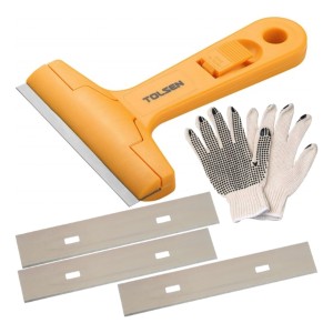 Raspador Espatula Plástico Tolsen + 3 Hojas De Repuesto -sc-