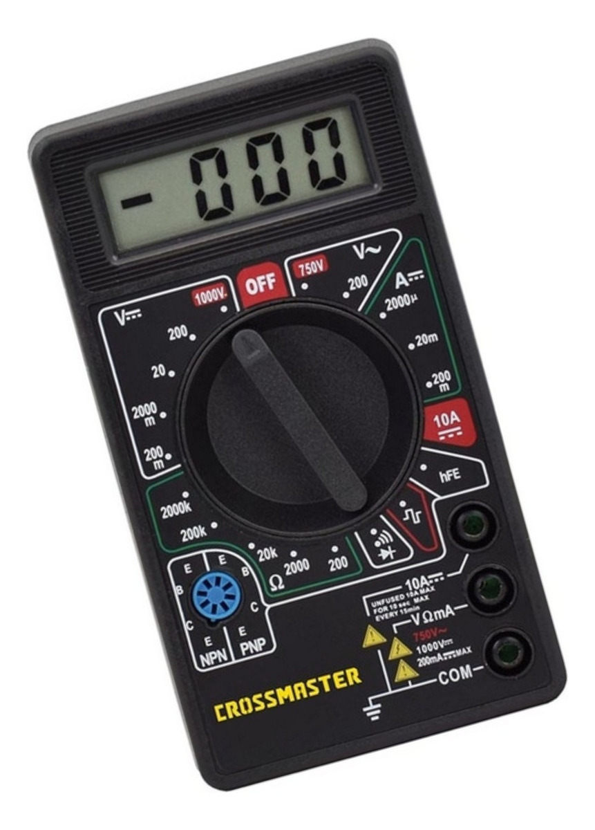 Multímetro Digital 1000v Md-63 Pantalla De 4 Dígitos Lcd