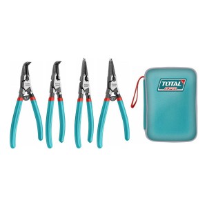 Set De 4 Pinzas Saca Seguros Total, Línea Industrial - 7 Pulgadas, 180mm - Incluye Estuche - Thtj214042