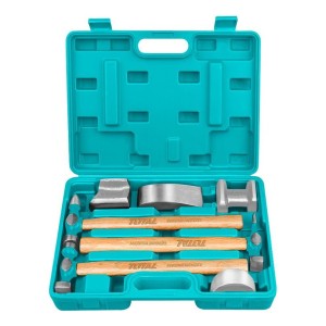 Juego Martillos Desabolladores Chapista 7 Pcs Total Tbafo712