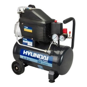 Compresor De Aire Eléctrico Portátil Hyundai 82hyhm24d 24l 2hp