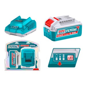 Set Bateria 20v 4ah Y Cargador Total 20v Tfbcpk1012