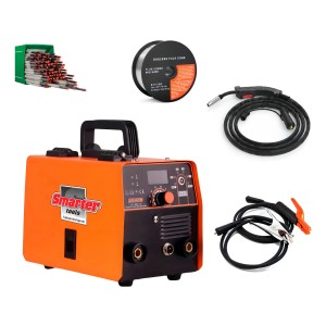 Soldadora Mig Flux Inverter Mma Tig 120a Smarter Fx120 Pro Color Naranja Claro