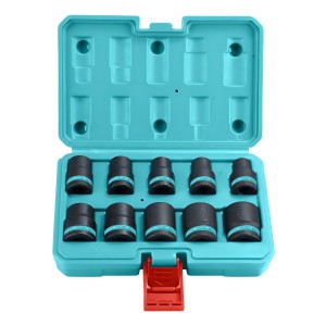 Juego De Dados De Impacto De 1/2 X 10 Pza Total Thistd12101 Color Negro