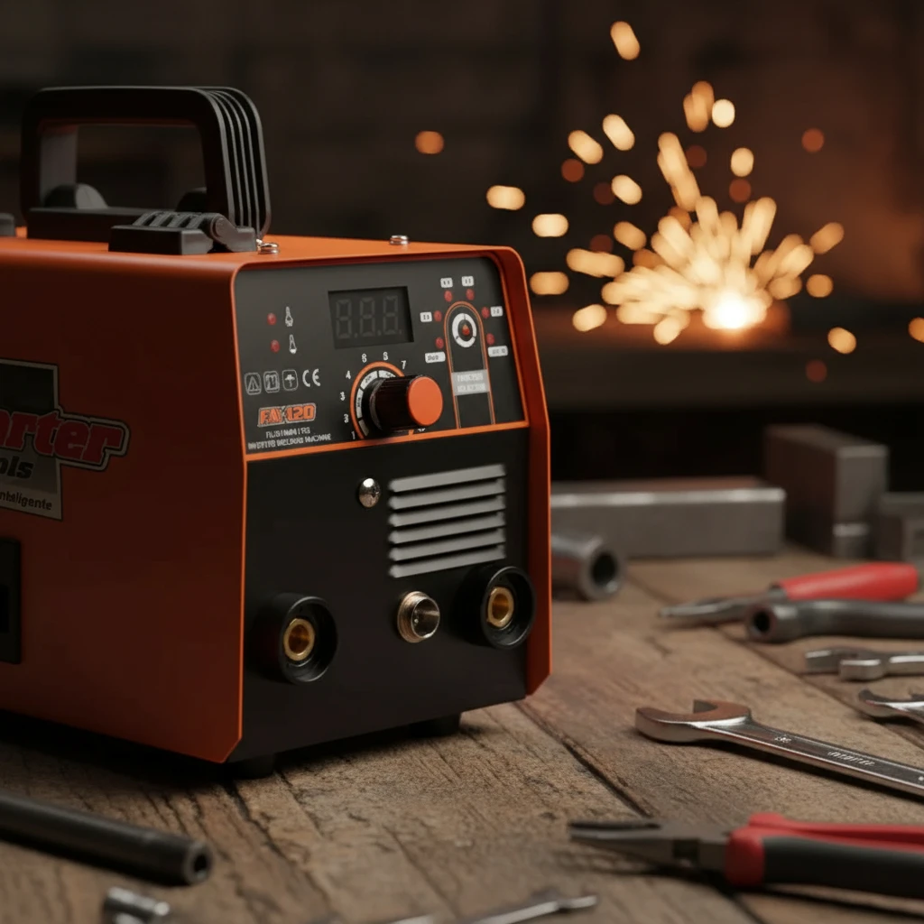 Soldadora Inverter Smarter Mig Flux Y Electrodo 100amp Fx120 Color Naranja Frecuencia 50-60 - Imagen 4