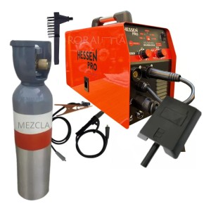 Soldadora Hessen Pro Mig Mma 200a Con Gas Mezcla
