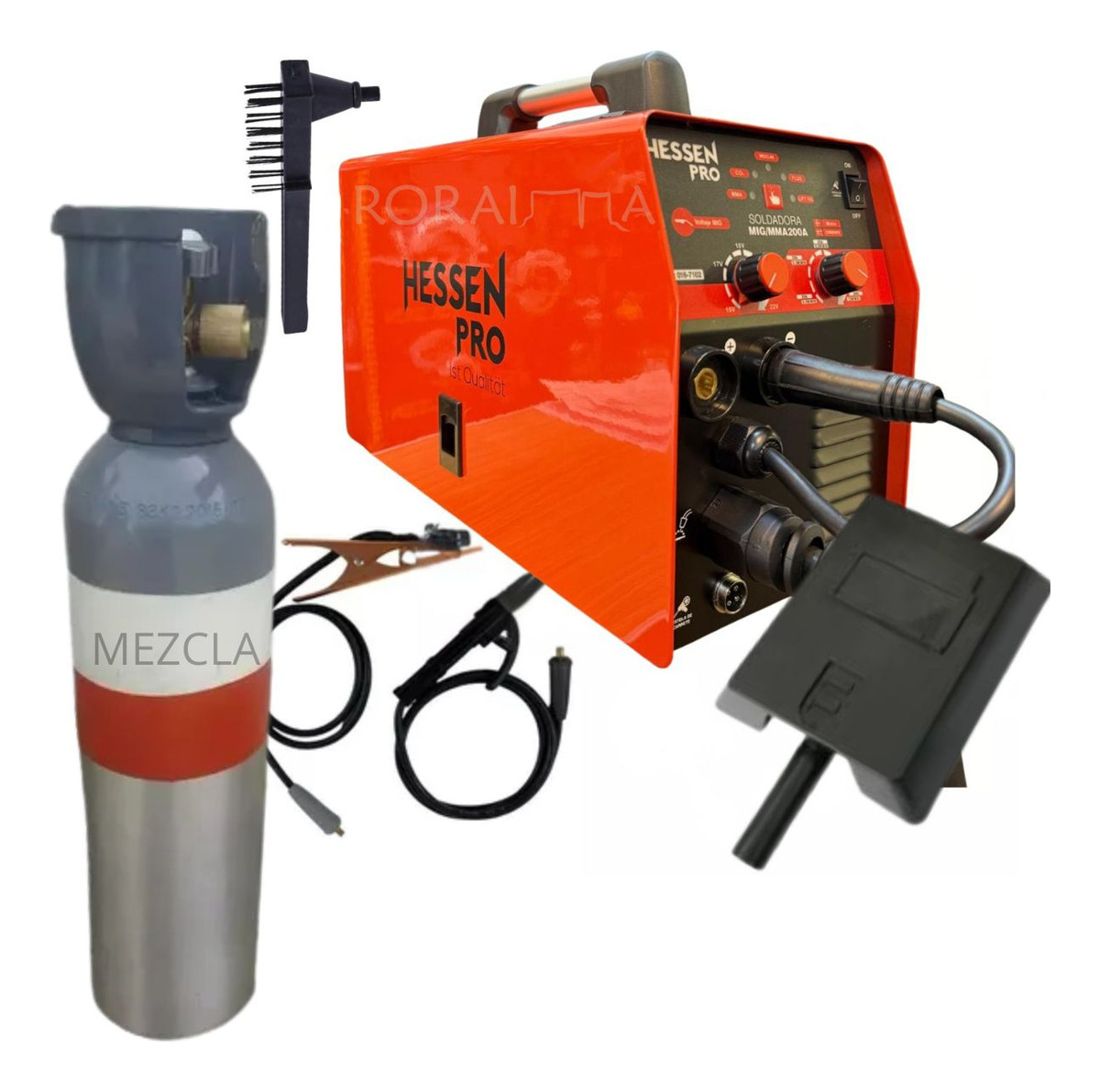 Soldadora Hessen Pro Mig Mma 200a Con Gas Mezcla