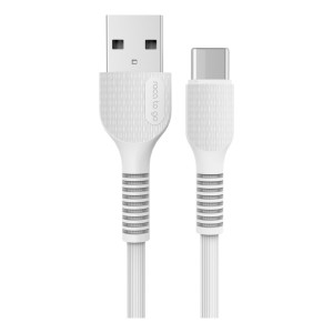Cable De Datos Roca To Go Usb A A Tipo C 1m 2.4a Color Blanco