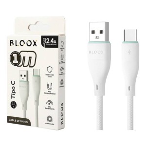 Cable Usb A A Usb C Bloox 1m Color Blanco