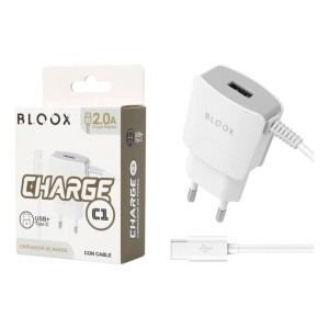Cargador Usb C + Usb Comun Color Blanco