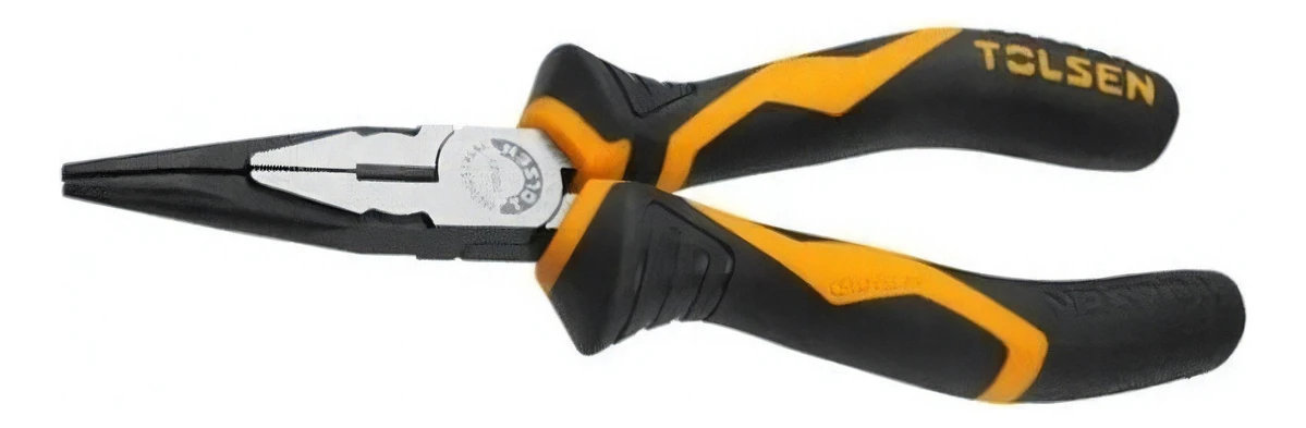 Pinza De Punta Media Caña Tolsen De 6 Con Mango Ergonómico