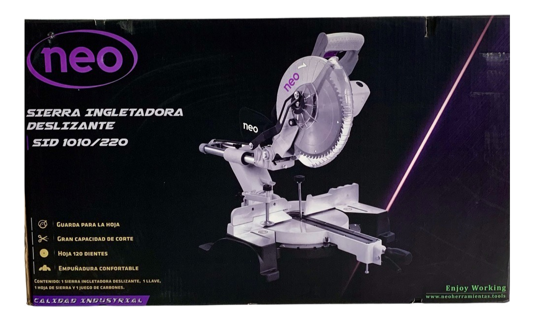 Sierra Ingletadora Deslizante Neo Industrial 2200w -sc- - Imagen 4