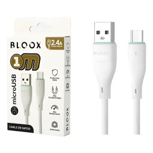 Cable Usb A A Micro Usb Bloox 1m Color Blanco