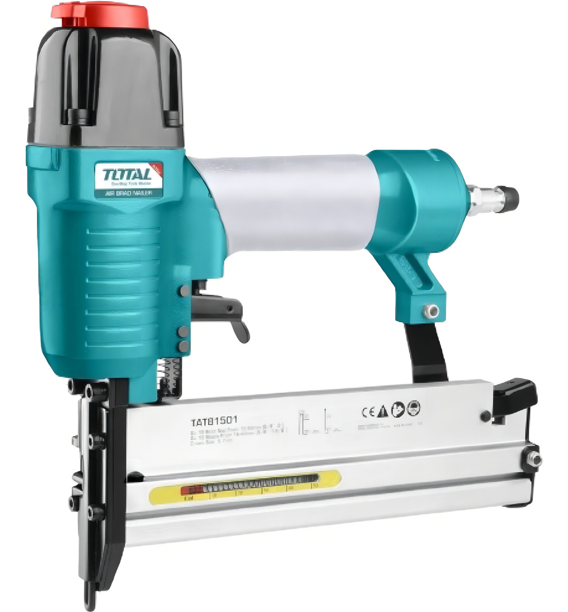 Pistola 2 En 1, Clavadora Y Engrampadora Neumática Compresor Total, Incluye 1000 Clavos Ga18 50mm Y 200 Grampas 40mm - Tat81501