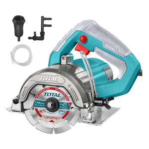 Sierra Total 1400w Cortadora De Cerámica Mármol Azulejo Concreto, 4.3/8'' 110mm - Incluye Disco, Manguera Y Adaptadores - Ts3141106