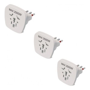 Adaptador 3 En Línea Multiformato Blanco Vivion Pack X3 -sc