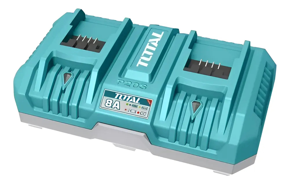 Cargador Doble Total 8a Para BaterÃas 20v, Carga Simultánea