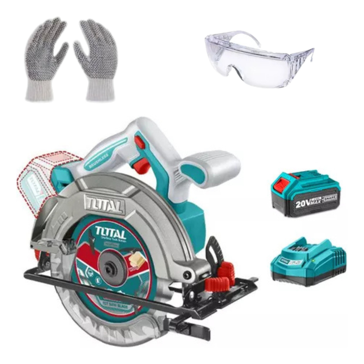 Sierra Circular 20v 165mm Bat+ Carg Total Tsli16521 - Sc - - Imagen 2