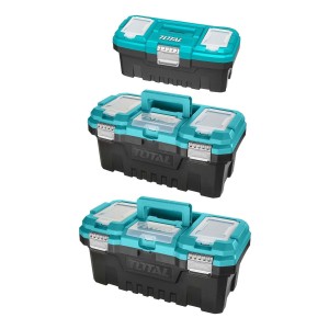 Set 3 Valijas Cajas De Herramientas Total Hebillas Metálicas Turquesa
