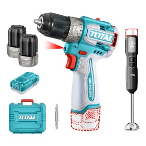 Kit Inalámbrico Total 16v: Taladro Atornillador Motor