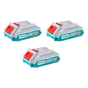 Set, 3 Baterías 20v Total - Litio Ion 2.0ah Línea P20s