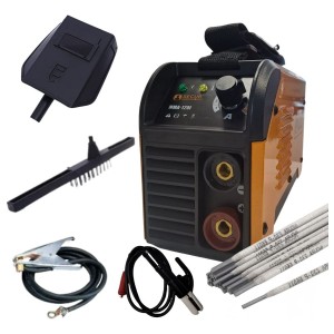 Maquina De Soldar Mma 120a Energy + Careta De Proteccion Color Rojo