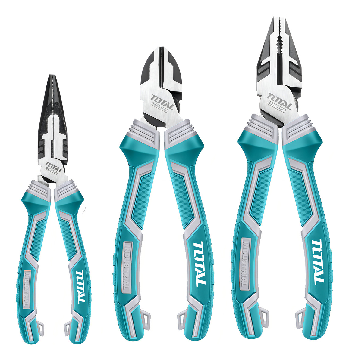 Juego 3 Alicates Pinzas Cr.v Total Industrial - Tht2k0301s