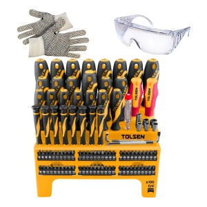 Set Destornilladores Tolsen De Cromo Vanadio 100 Piezas -sc