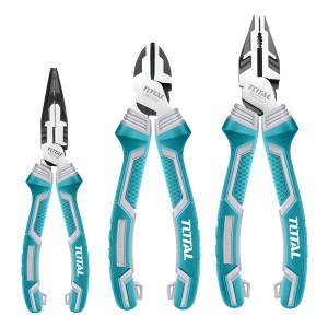 Juego 3 Alicates Pinzas Cr.v Total Industrial