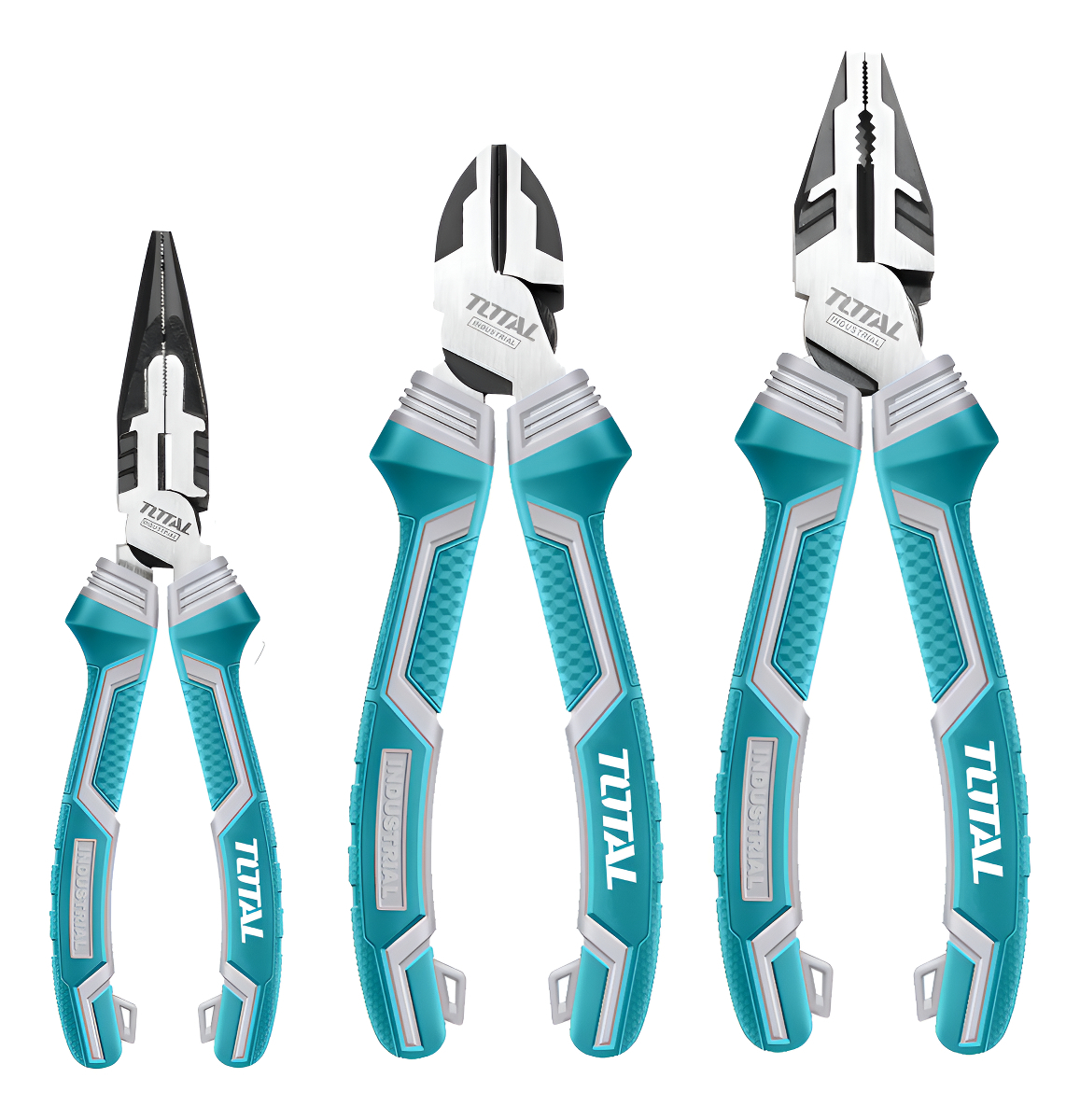 Juego 3 Alicates Pinzas Cr.v Total Industrial