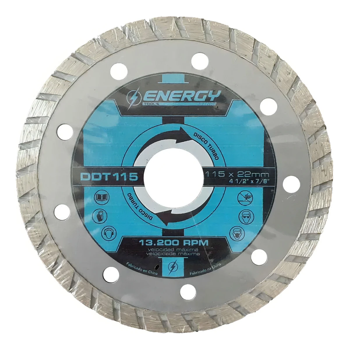 Disco Diamante Turbo Energy Ddt115 4 1/2 Azulejos CerĂ¡mica Porcelanato 52028