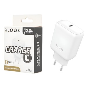 Cargador De Pared Bloox 20w Usb-c Blanco Carga Rápida 220v
