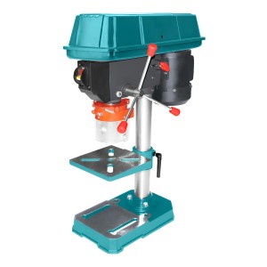 Taladro De Banco Total 350w - Mesa Ajustable De 16x16cm, Mandril 13mm, 5 Velocidades, 59cm Altura - Tdp133501 Turquesa
