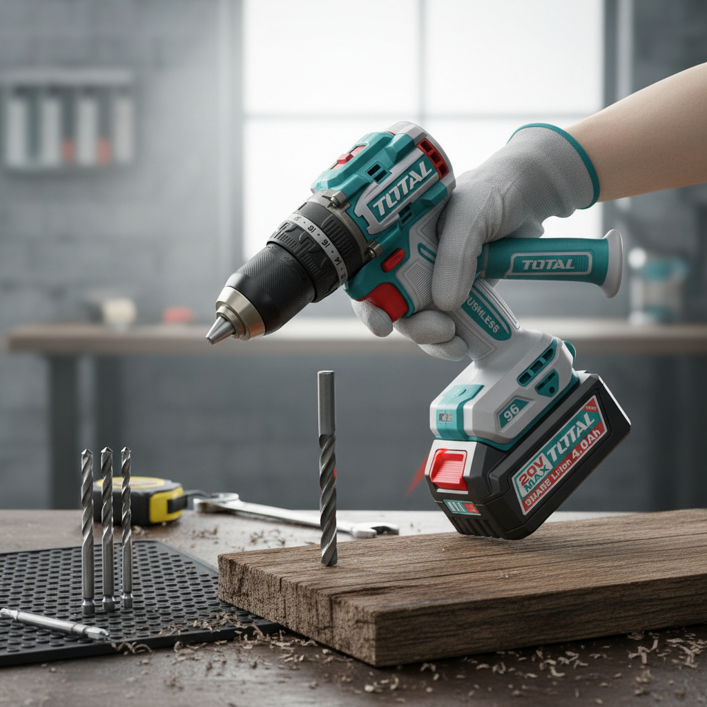 Taladro Percutor Y Atornillador Inalámbrico Total 20v S/bat - Imagen 2