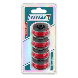 Set 4 Rollos Carretel Tanza Total Bordeadora, 1.6mm 5m C/u Rojo
