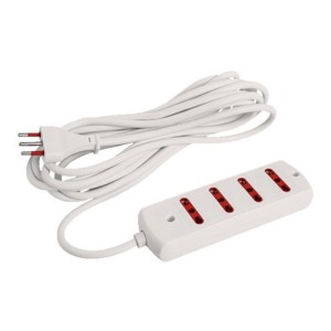 Alargue Zapatilla 3 En Linea 4 Tomas 3 En Linea 3mts Vivion