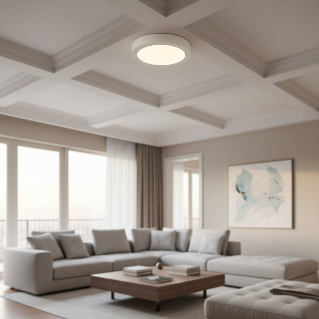 Panel Plafon Led De Sobreponer 20w Luz Fria Redondo -sc- - Imagen 2