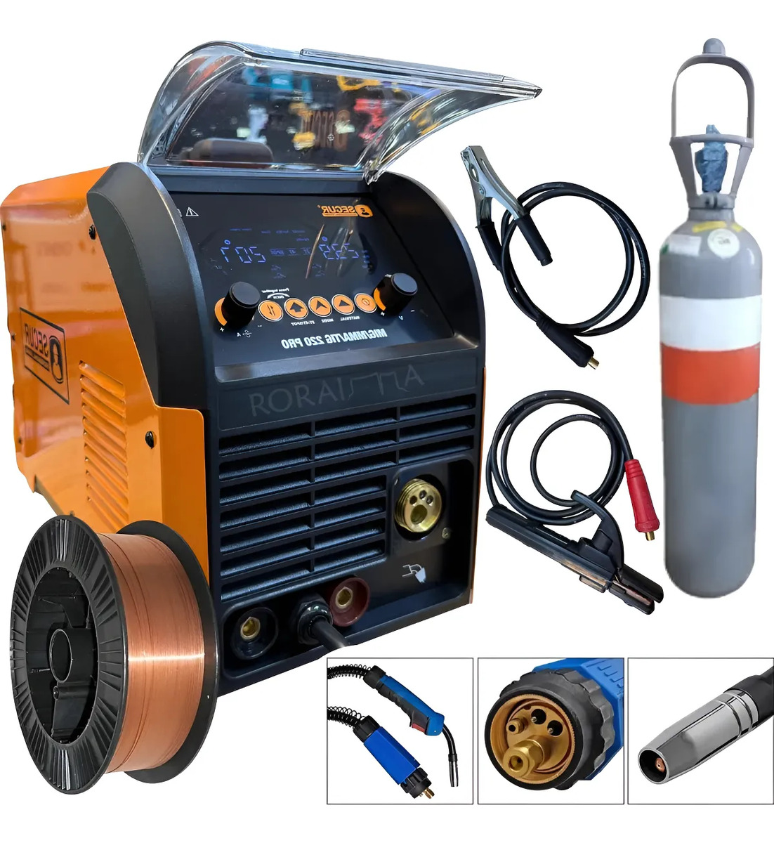 Soldadora Secur Pro Roraima Mig Inverter 220a 3 En 1 Tubo
