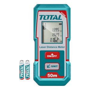 Medidor De Distancia Láser Total, Hasta 50m - Área, Volumen, Altura - Incluye 2 Pilas Aaa - Tmt55016