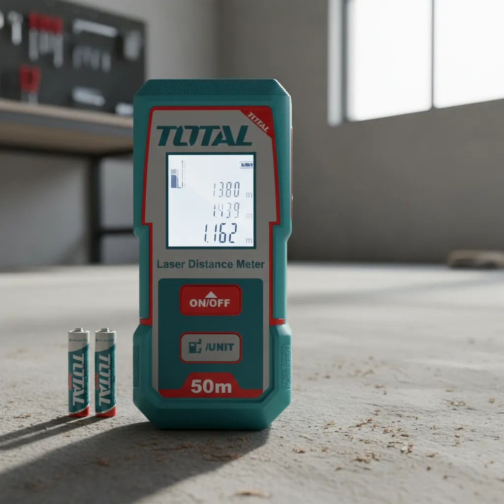 Medidor De Distancia Láser Total, Hasta 50m - Área, Volumen, Altura - Incluye 2 Pilas Aaa - Tmt55016 - Imagen 3