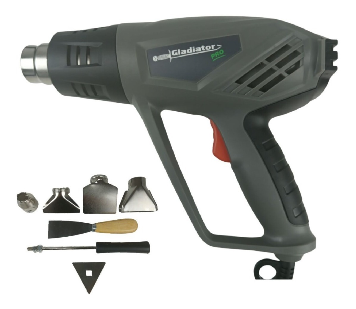 Pistola De Calor Gladiator 2000w 220v + 4 Boqullias +regalos - Imagen 2