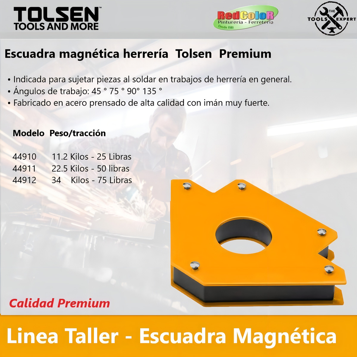 Escuadra Magnetica Para Soldadura 76 Mm 11 Kg Tolsen 44910 - Imagen 2
