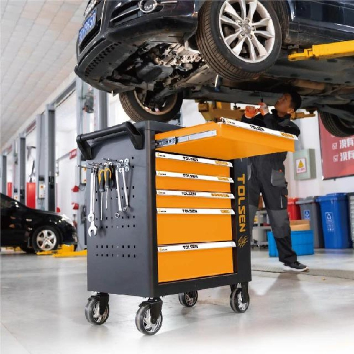 Carro De Herramientas Tolsen Deslizante A Ruedas 175 Piezas - Imagen 2