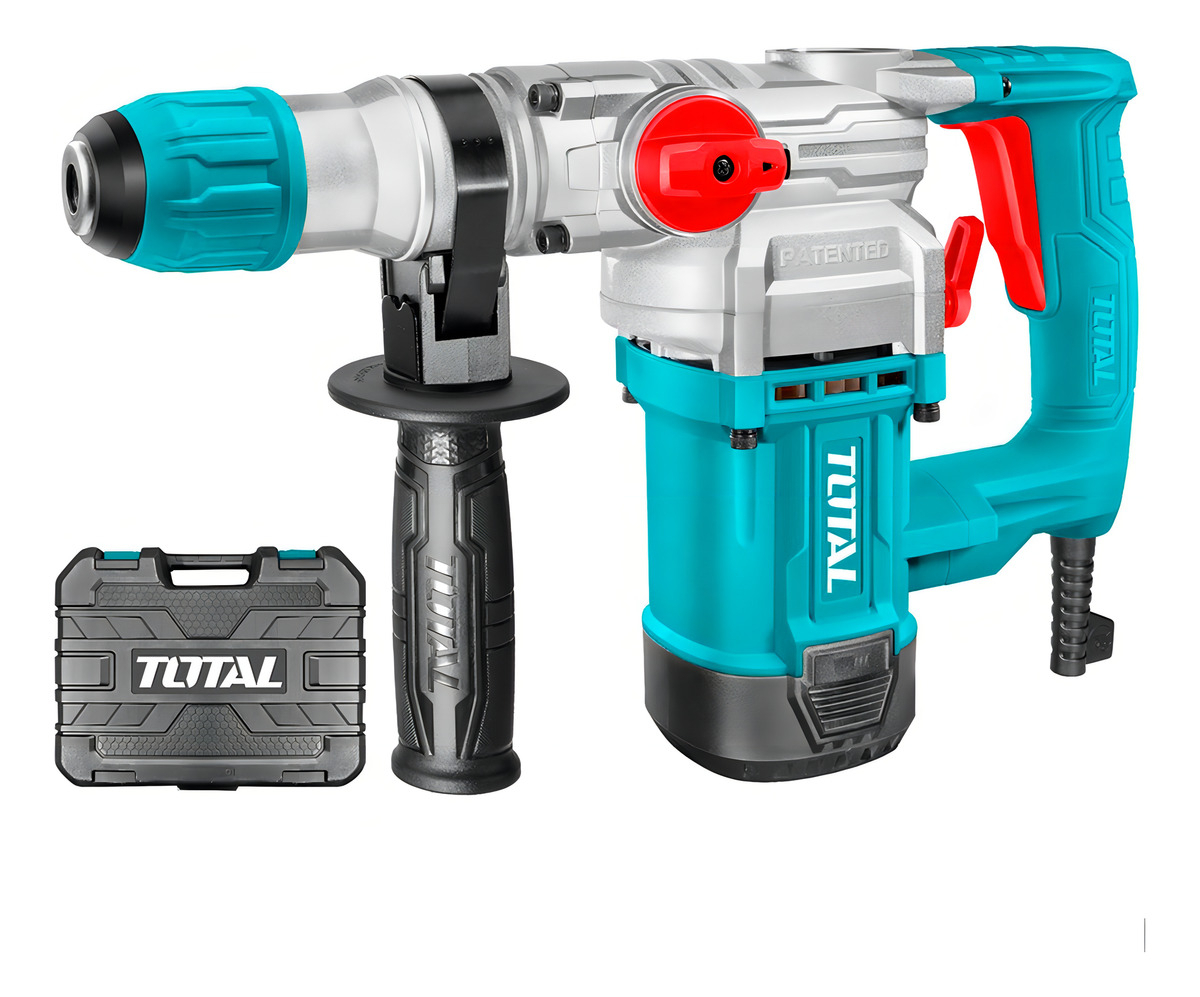 Rotomartillo Total 1050w Industrial, 4.5 J, Encastre Sds Plus - Incluye MaletÃn Y Accesorios - Th110266 Turquesa 50/60hz