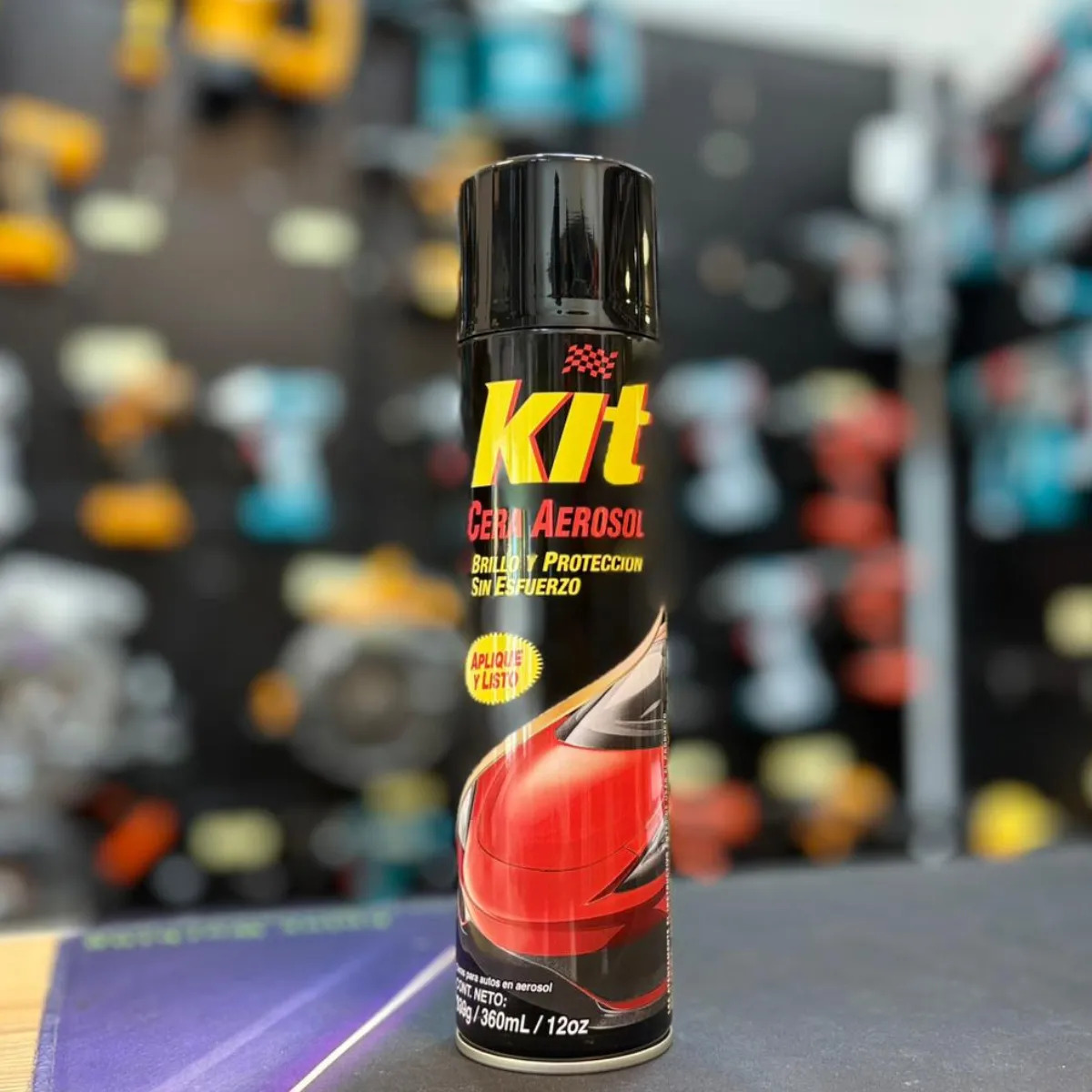Kit Cera En Aerosol Acabado Brillante Para Auto 339g