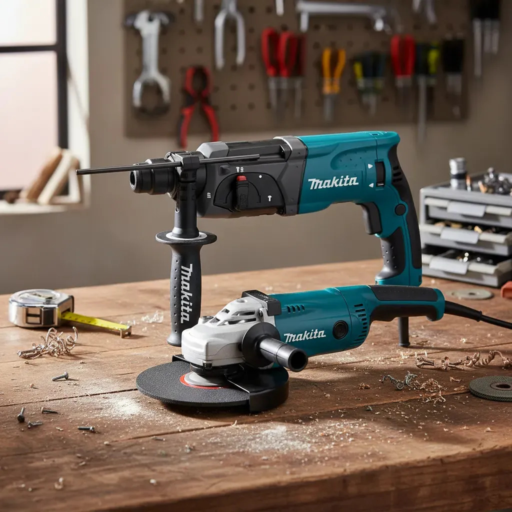 Kit Makita Rotomartillo 800w Sds Plus Amoladora 2200w 230mm - Imagen 3