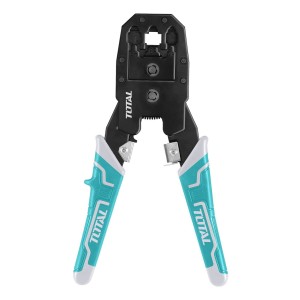 Pinza Multifunción Total 3 En 1, Crimpeadora, Pela Y Corta Cable, 8'' 20cm, Terminales 4p 6p Y 8p - Tmpc4468p